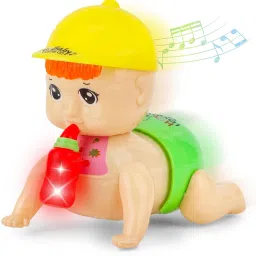 Toyz Musical Baby Crawling Early Learning Plastic Toy with 3D Lights & Sound-image-5