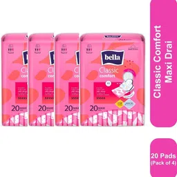 bella Classic Comfort Maxi Drai Sanitary Napkins 20 Pcs (Pack of 4) Sanitary Pad-picture-31