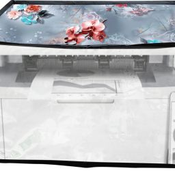 JMT Printer Cover For HP Laserjet Pro MFP M30w Printer (Grey Floral Print) Printer Cover-image-86