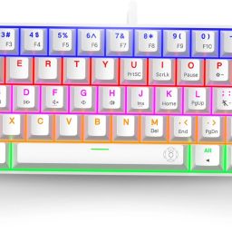 Dr luxur Pearl Red Switches Wired USB Tenkeyless Gaming Keyboard Compatible with Desktop, Laptop, Mac-26