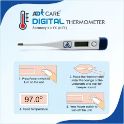 ADICARE Digital Thermometer for Kids & Adults With Fever Alert & Memory Function-pack of -3 Thermometer image 4