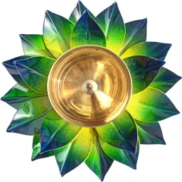 Iron Kamalpatta Akhand Diya Brass Table Diya-image-91