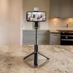 Clairbell SN7_R1S Bluetooth Selfie Sticks with Remote and Selfie Light Single Gimbal for Mobile-26