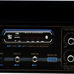 M.NO.-995 High Quality 8Transistor 4Channel Stereo Power Amplifier with Big LED Display And LED Spectrum Analyser /Bluetooth/Recording /MIC Input/USB/SD Card Slot/FM Radio/AUX Input/Remote Control & Built-in Equalizer with Bass, Treble & Balance Control 500 W AV Power Amplifier (Black) 500 W AV Power Amplifier-image-4