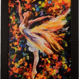 Dancing Little Angel Satin Matt Texture UV Canvas 14 inch x 11 inch Painting-image-52