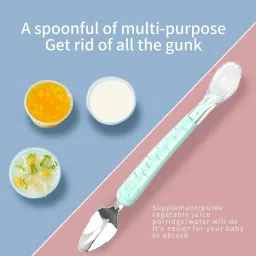 pikipoo Multi-Use Double Head Fruit Scraping & Soft Tip Feeding Spoon for Toddlers - 30 ml image 3