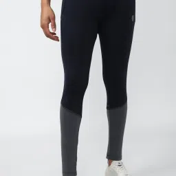 Color Block Men Dark Blue Tights-image-27