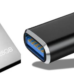 HP v220w With IPhone OTG Adapter 128 GB Pen Drive Compatible with Mobile, Desktop Computer, Television USB 2.0 Metal Case-image-4