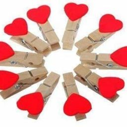 10 Clip Mini Red Heart Love Wooden Clothes Photo Paper Wooden Cloth Clips-image-75
