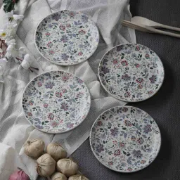 miah decor Midsummer Night Dream 7 Inch Multicolour Stoneware (Set of 4) Quarter Plate-picture-31