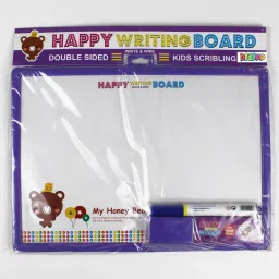 Educational Gift Toy Happy Writing 2in1 Board Slate Erasable Pre-School Lessons with Chalk & Marker for Kids Baby Children-10