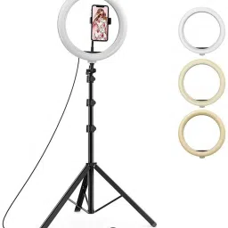 Wrapo Selfie Ring Light, Upgraded Ring Light with Remote and Cell Phone Holder Stand for Live Stream/Makeup, LED Camera Light 3 Light Modes 10-Level Brightness 360° Rotating for iPhone and Android Ring Flash-image-77