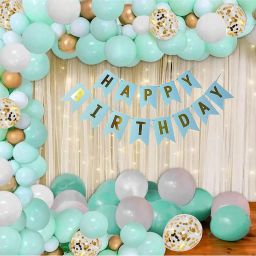 Solid Birthday Decorations Kit Pack Of 43 Bday Balloon Party Theme Girls Boys Balloon-11