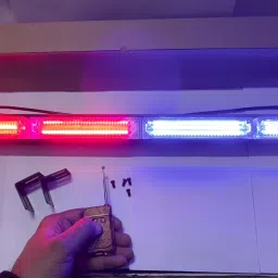 4COB WHITE RED BLUE Traffic Strobe Light Bar Light Bar Led Flasher 24" 12V 40w Interior Light Car, Motorbike, Truck, Van LED (12 V, 24 W)-image-69