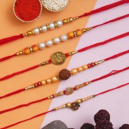 Designer BI-R6-CP-R10-CG-CX Assorted Rakhi Set-image-93