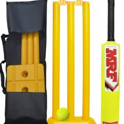 Kids Cricket Set with 3 No Bat, 24" Stumps & Tennis Ball - Premium Quality Cricket Kit-image-8