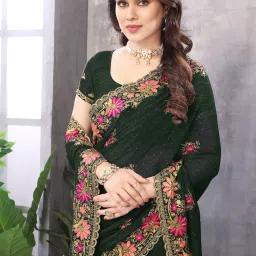 Unstitched Georgette Blouse Material Embroidered-image-25