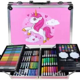 Deluxe Art Kit Supplies Portable Great Gift Set 145Pcs Unicorn Gift for Painting-24