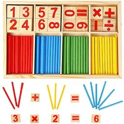 Wooden Number Sticks Montessori Number Cards and Counting Rods with Box Mathematics Material Educational Toy for Kid Children Toddlers-image-29