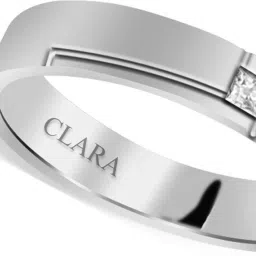 Sterling Silver Cubic Zirconia Rhodium Plated Ring-image-15