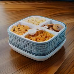 nist 4 partition box container for dry fruit or kitchen use Container Serving Set image 5