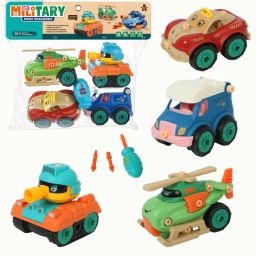 DIY Military Construction Toy Vehicle for Kids with Screw Driver, Fordable Toys-13