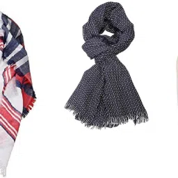 Self Design Pure Cotton Men Multicolor Fancy Scarf-image-2