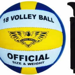 Classic Eagle PU PVC Volleyball Size-4 with Air pump Official size and weight Volleyball - Size: 4-picture-11