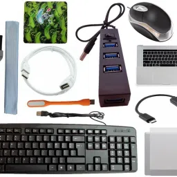ANJO Keyboard-LED Mouse-Pad-2.0 Hub-3in1 Cleaner-OTG Micro&C-Ext Cable 1.5m-LED-Skin Combo Set-8