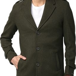 killer Polyester Blend Solid Coat For Men-picture-29
