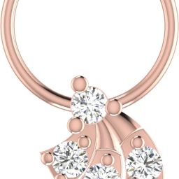 avsar Kavya 14kt Cubic Zirconia Rose Gold Nose Wire-image-44