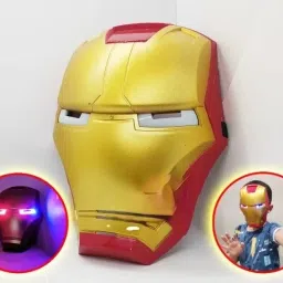 littlin Iron Man Face Mask Action Figure Toy with Light Effect for Party image 5