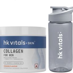hk vitals Marine Collagen for Men Supplement with Biotin, Orange with Sipper-11