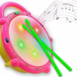 Flash Drum Toy for Kids | Baby| Toddler with Music & 3D Flash Lights-15
