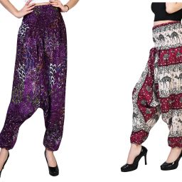 Printed Rayon Women Harem Pants-image-75