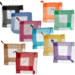 Checkered Cotton Blend Men Multicolor Scarf-image-46