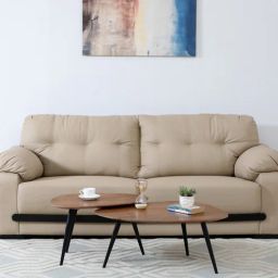 woodsworth from pepperfry Byron Solid Wood Nesting Coffee Table Set In Natural Finish-picture-4