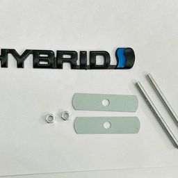 auto mt Hybrid_BLACK Metal GRILL LOGO (13cmx1.5cm) Car Bike Laptop Universal 3D Emblem Spring Leaf-picture-47