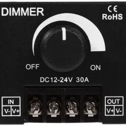 Divinext DC 12V 24V 30A Adjustable Dimmer Switch Control LED Driver Power Supply PWM Dimming Controller Dimmer Switch-5