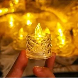 1 Pcs Acrylic Crystal For Home, Room, Festival diwali Decor Candle-34