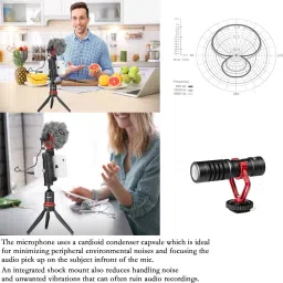boya by-MM1 On-Camera Microphone for , Android Smartphones, DSLR Camera Microphone image 4