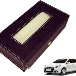 Basic-Black Tissue Box Leatherette-170 Vehicle Tissue Dispenser-image-81