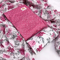 Unstitched Cotton Blend Chudidar Fabric Self Design-image-46