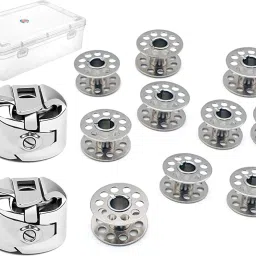 Storage Box+ 2Bobbin Case +10Metal Sewing Bobbins for Domestic Sewing Machines Sewing Kit-picture-28