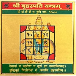 Shri Brihaspati Yantra in Metal Colour Yantra for Puja (3 Inches) Brass Yantra-image-27