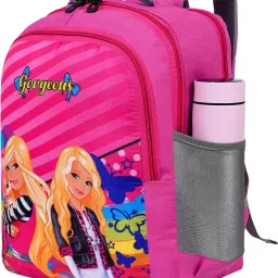 Large BARBIE Backpack 18×13 inch Pre-School For 1st std-5th std Lightweight Waterproof School Bag-image-45