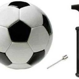 Fottball white & black with air pump No.3 Football - Size: 3-image-111