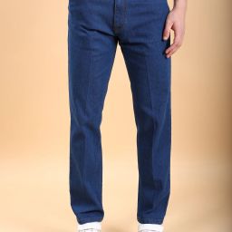 Men Regular Mid Rise Dark Blue Jeans-image-45