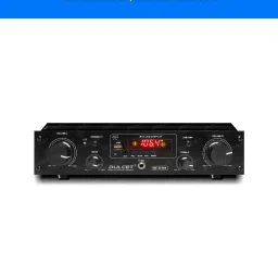 DC-A50X 2 Channel High Power Stereo Amplifier with Big LED Display/Bluetooth/MIC Input/USB/SD Card Slot/FM Radio/AUX Input/Remote Control & Built-in Equalizer with Bass, Treble & Balance Control 160 W AV Power Amplifier-image-56
