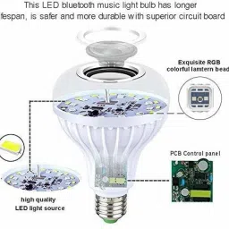JANROCK LED RGB Bluetooth Speaker Bulb Wireless Music Playing Light LampLED BULB 02132 Speaker Mod image 5